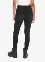 Black Destructed Super Skinny Jeans
