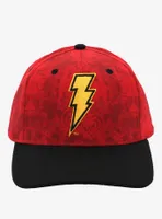 Shazam Logo Red Wash Snapback Hat