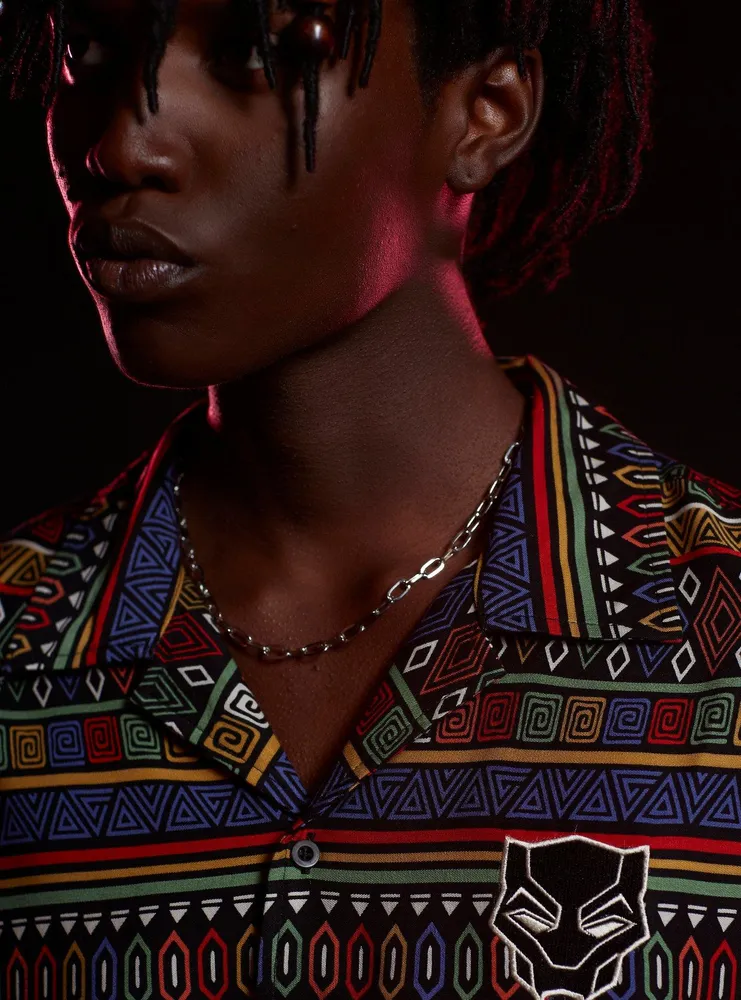 Our Universe Black Panther: Wakanda Forever Geometric Woven Button-Up