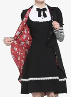 Black Rabbit Bustle Double-Breasted Girls Vest