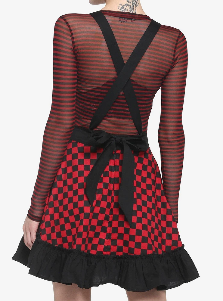 Black & Red Checkered Heart Skirtall