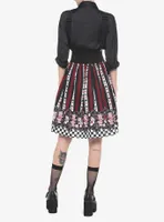 Mad Tea Party Stripe Suspender Skirt