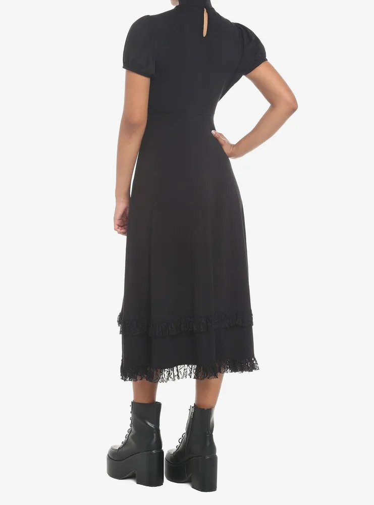 Black Lace Midi Dress