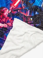 Star Wars Obi-Wan Kenobi Obi-Wan & Darth Vader Clash Sherpa Throw - BoxLunch Exclusive