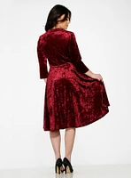 Burgundy Velvet Dress