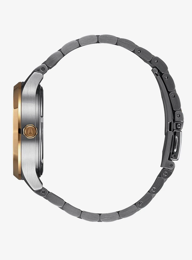 Nixon Optimist Silver Gold Watch