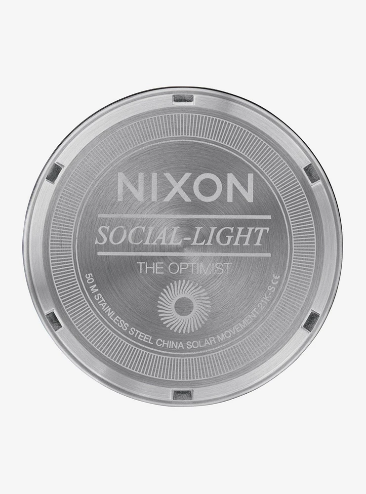 Nixon Optimist Silver Mother Of Pearl Watch