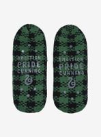 Harry Potter Slytherin Crest Plaid Slipper Socks - BoxLunch Exclusive