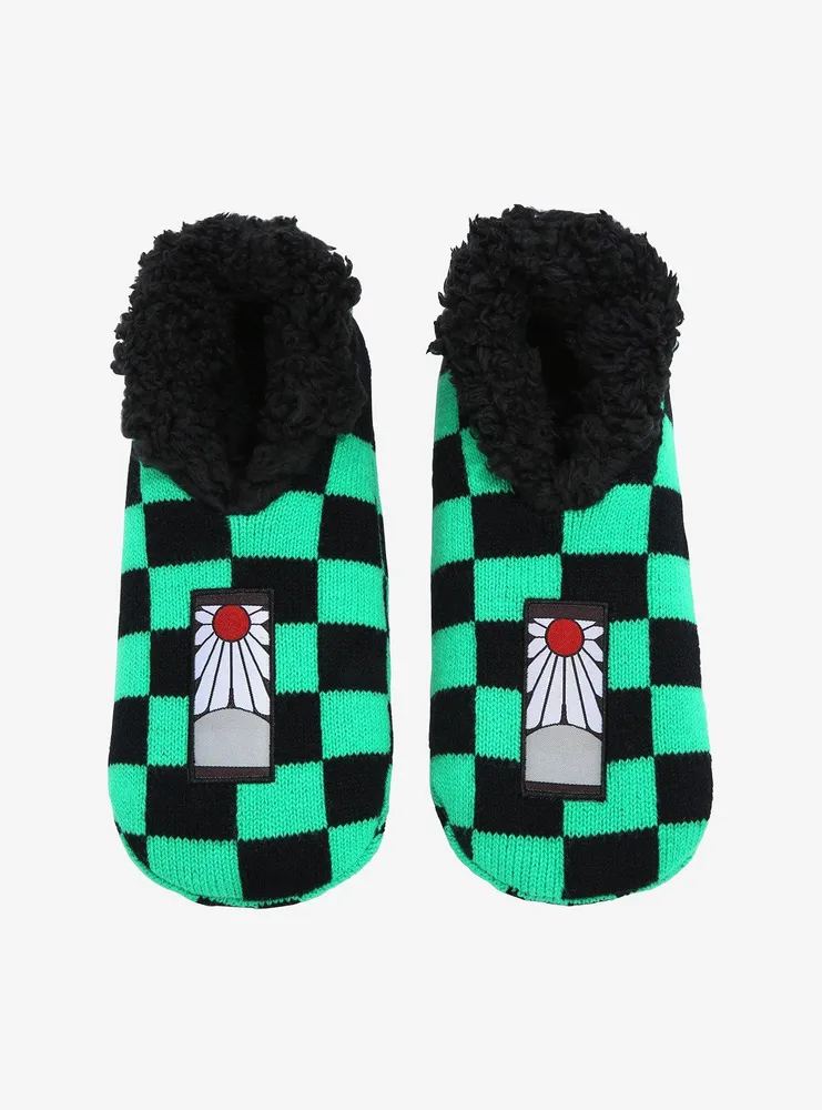 Demon Slayer: Kimetsu no Yaiba Tanjiro Kamado Hanafuda Earring Slipper Socks - BoxLunch Exclusive