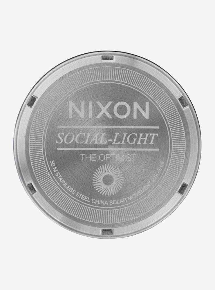 Nixon Optimist Silver Gold Watch