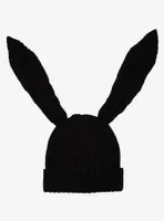 Black Bunny Ears Beanie