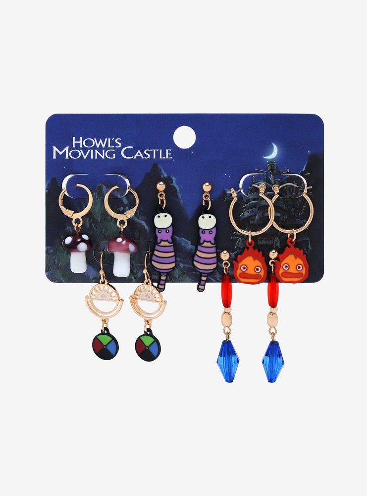 Studio Ghibli Howl's Moving Castle Icons & Characters Earring Set - BoxLunch Exclusive