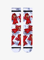 Marvel WandaVision Scarlet Witch Cartoon Allover Print Tie-Dye Crew Socks - BoxLunch Exclusive