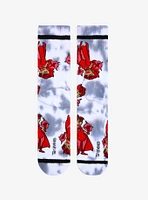 Marvel WandaVision Scarlet Witch Cartoon Allover Print Tie-Dye Crew Socks - BoxLunch Exclusive