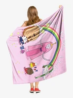 Adventure Time Candy People Unite Throw Blanket