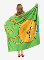 Adventure Time Taking A Ride Throw Blanket