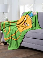 Adventure Time Taking A Ride Throw Blanket