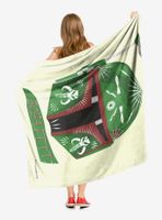 Star Wars Boba Fett Decorated Helmet Throw Blanket