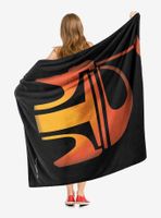 Star Wars Boba Fett Jack-O'-Lantern Throw Blanket