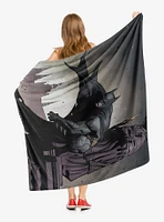 DC Comics Batman Gotham Grey Throw Blanket