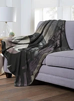 DC Comics Batman Gotham Grey Throw Blanket