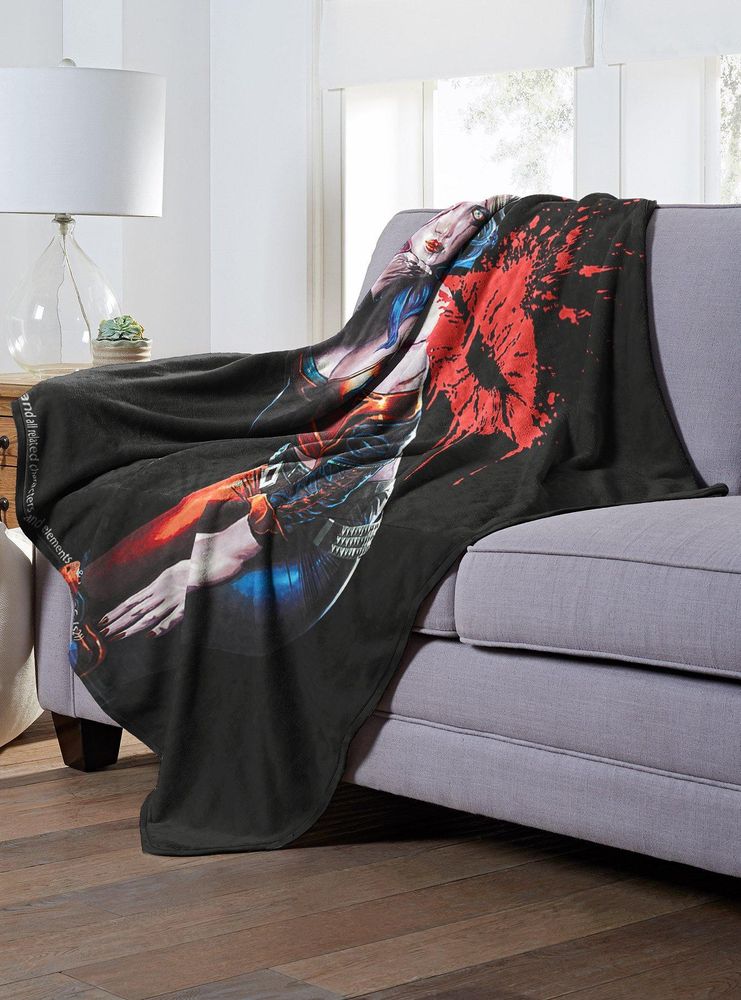 DC Comics Batman Harley Cover Throw Blanket