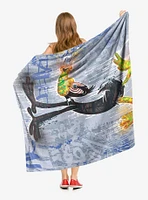 Looney Tunes Daffy Handstand Throw Blanket