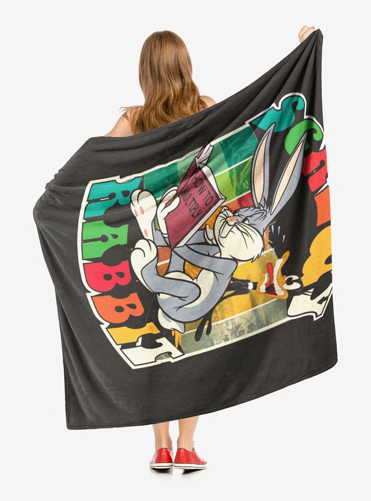 Looney Tunes Screwy Rabbit Throw Blanket