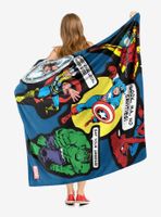 Marvel Future Fight Avengers Stickers Throw Blanket