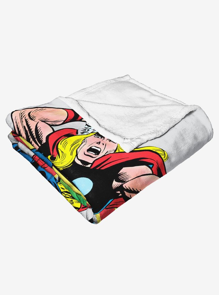Marvel Future Fight Comic Run Throw Blanket