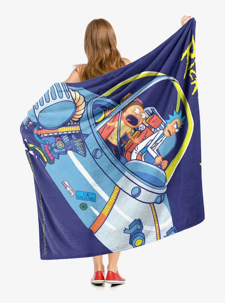 Rick And Morty Falling Apart Throw Blanket