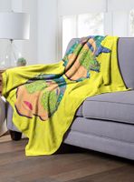 Rick And Morty Flora Head Throw Blanket