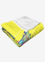 Rick And Morty Flora Head Throw Blanket