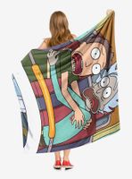 Rick And Morty Hold On Throw Blanket