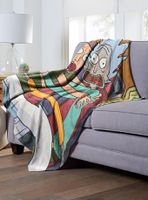 Rick And Morty Hold On Throw Blanket