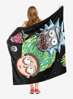 Rick And Morty Pixelverse Throw Blanket