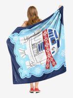 Star Wars Snowy R2D2 Throw Blanket