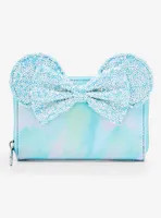 Loungefly Disney Minnie Mouse Sequin Bow Small Zip wallet - BoxLunch Exclusive