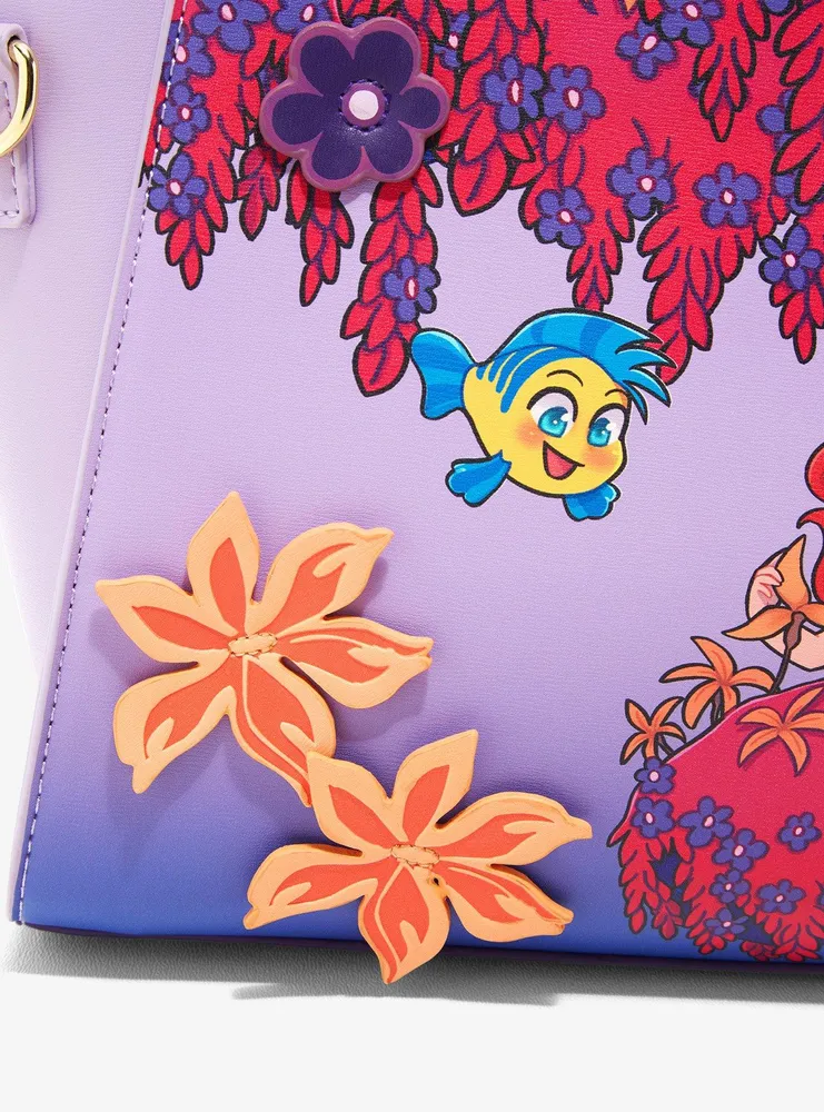 The Little Mermaid Floral Handbag - BoxLunch Exclusive
