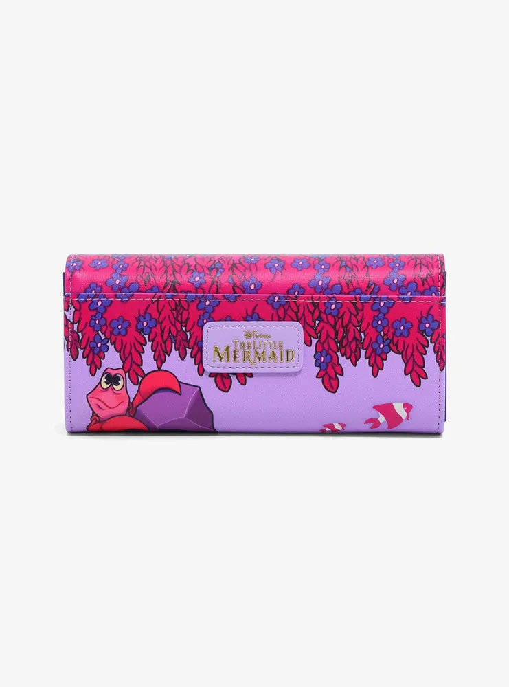 Disney The Little Mermaid Ariel & Flounder Floral Wallet - BoxLunch Exclusive 