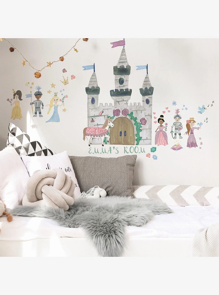 Princess and Knight Castle Peel & Stick Giant Wall Decal