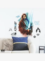 Star Wars Obi Wan Kenobi Painted Peel & Stick Giant Wall Decals