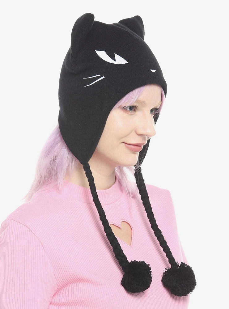 Emily The Strange Cat Tassel Beanie