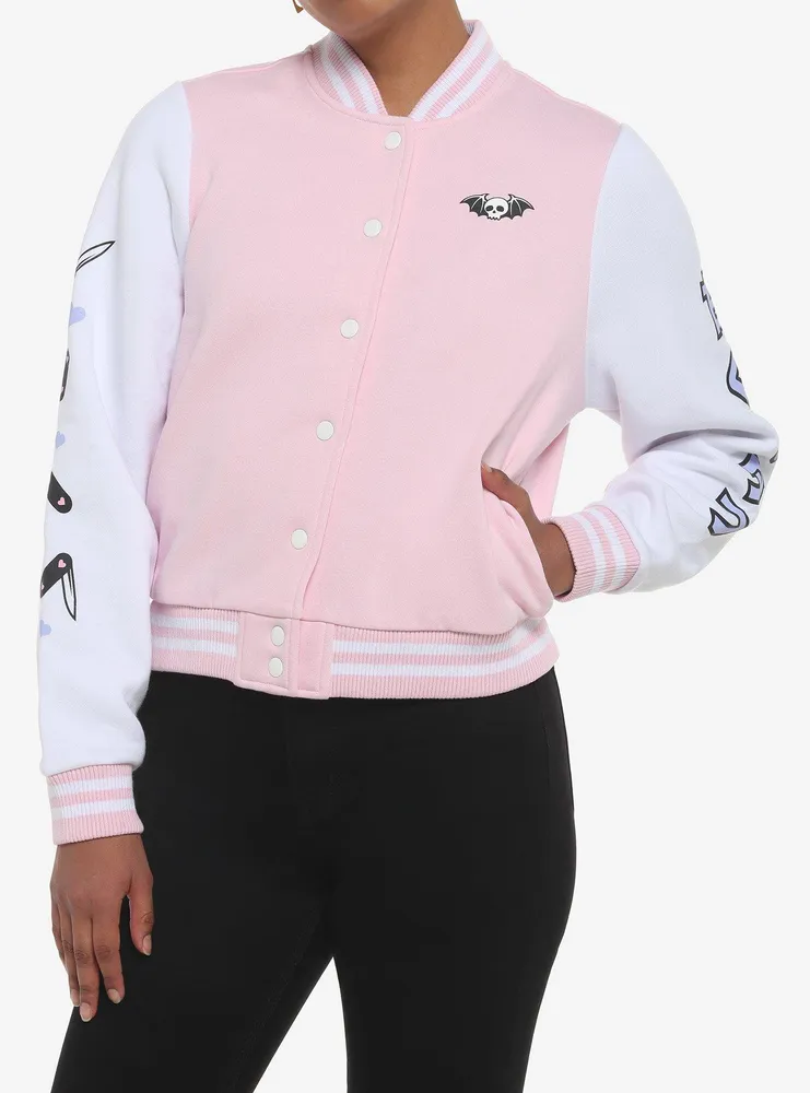 Kawaii Goth Pastel Girls Varsity Jacket