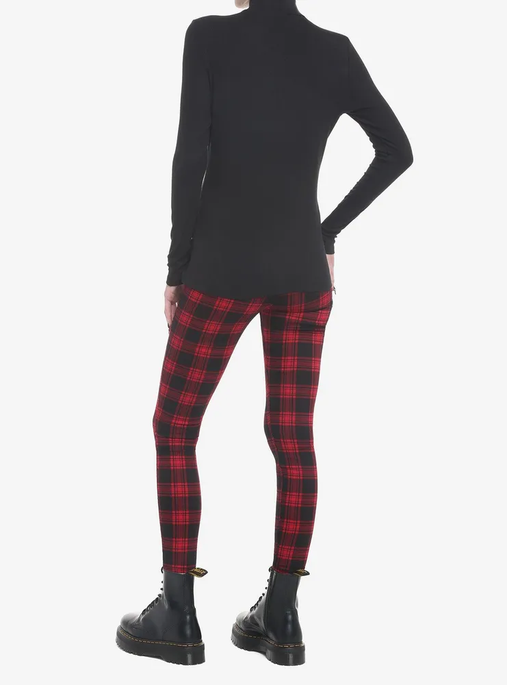 Blackheart Black Argyle Tights