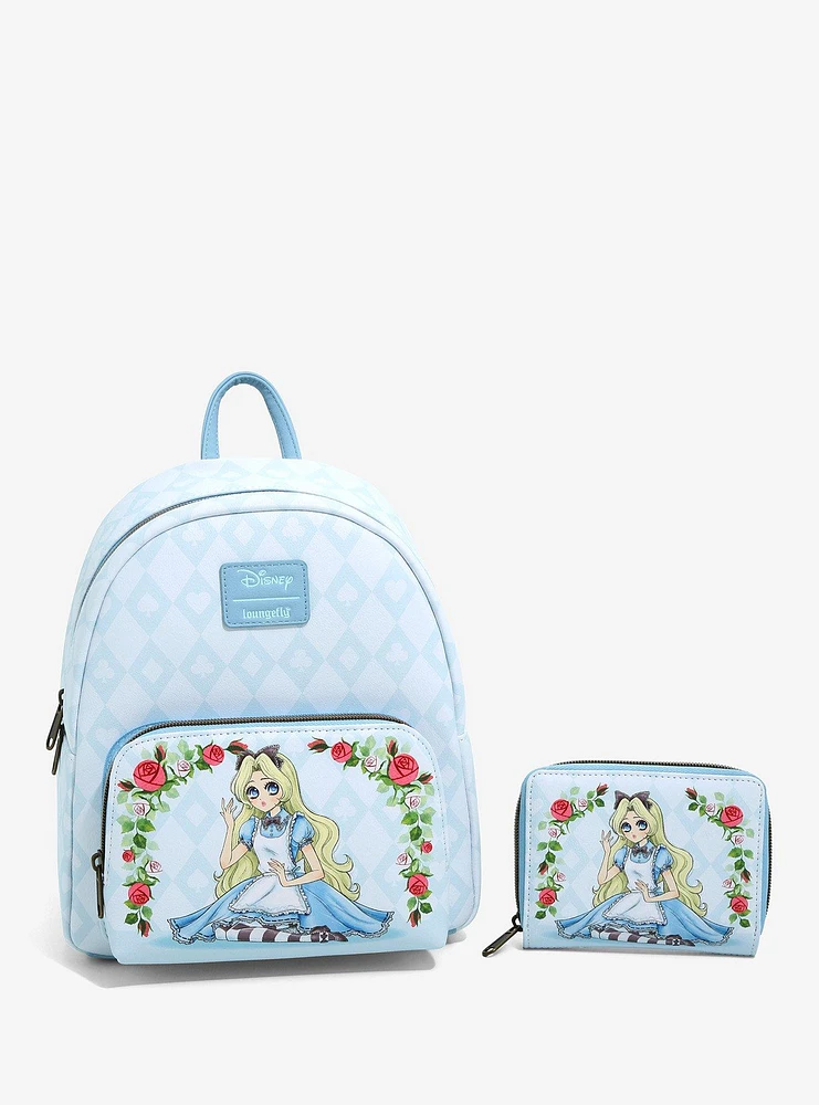 Loungefly Disney Alice In Wonderland Roses Mini Backpack