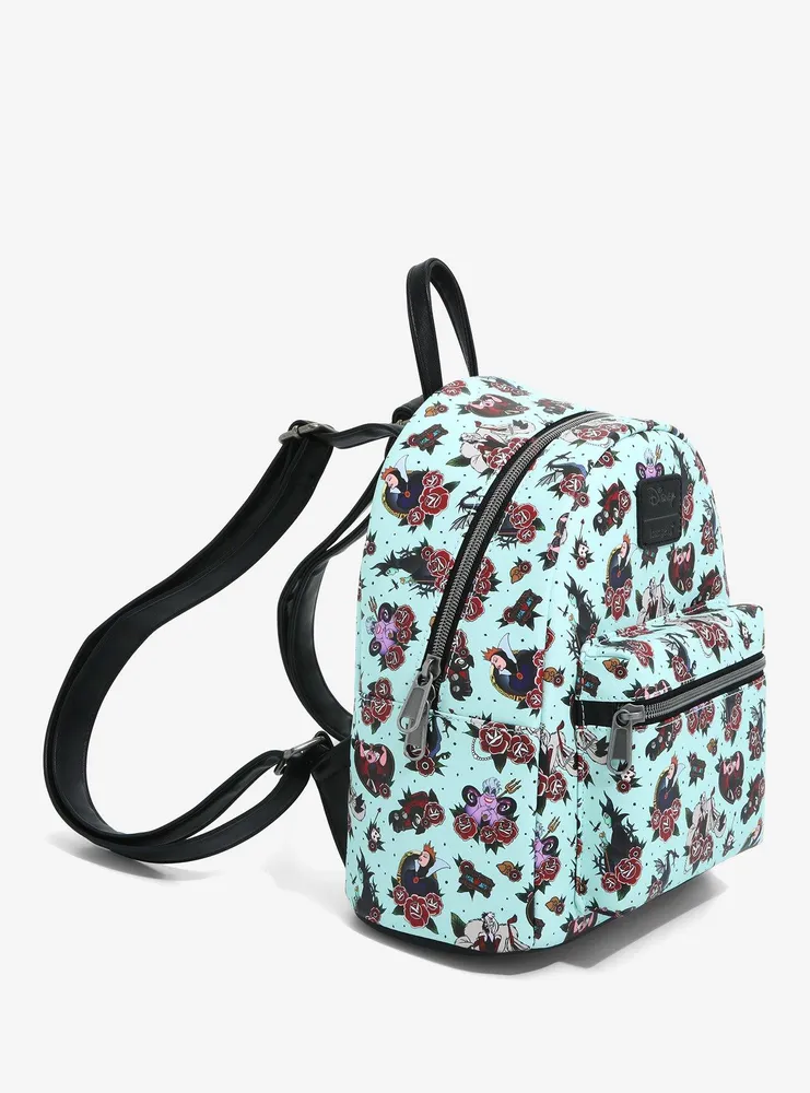 Loungefly Disney Villains Tattoo Art Mini Backpack