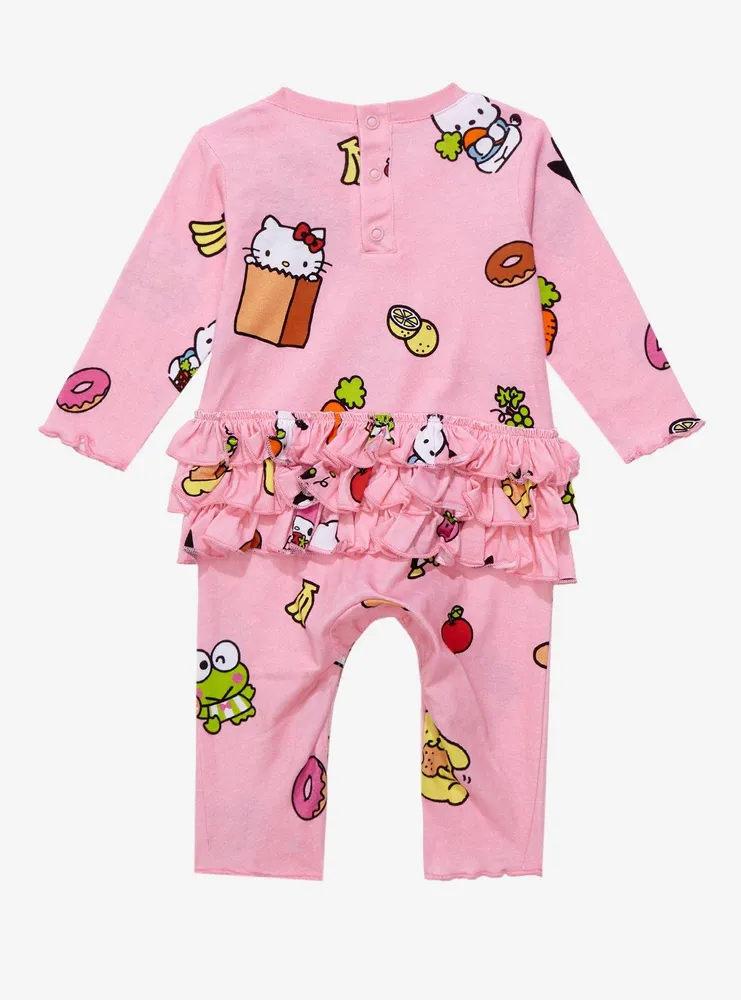 Sanrio Hello Kitty and Friends Fruits & Snacks Allover Print Infant One-Piece - BoxLunch Exclusive