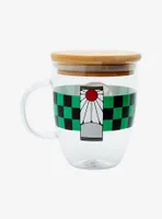 Demon Slayer: Kimetsu no Yaiba Hanafuda Glass Mug with Lid - BoxLunch Exclusive 