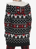 Disney Mickey Mouse & Minnie Sherpa Girls Open Cardigan